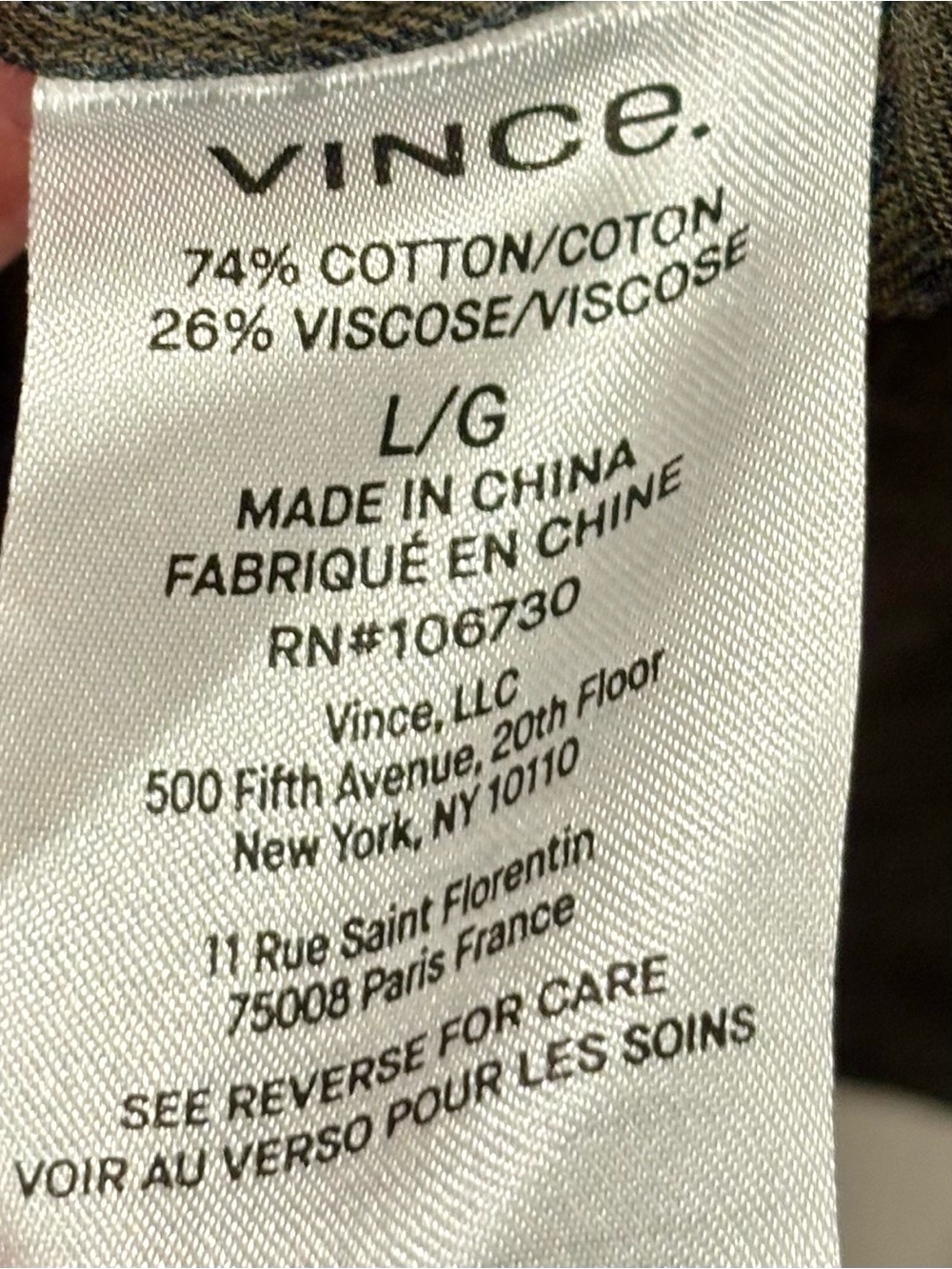 Vince Men's Plaid Button-Down Shirt - Olive, Brown & Gray - Picture 4 of 5